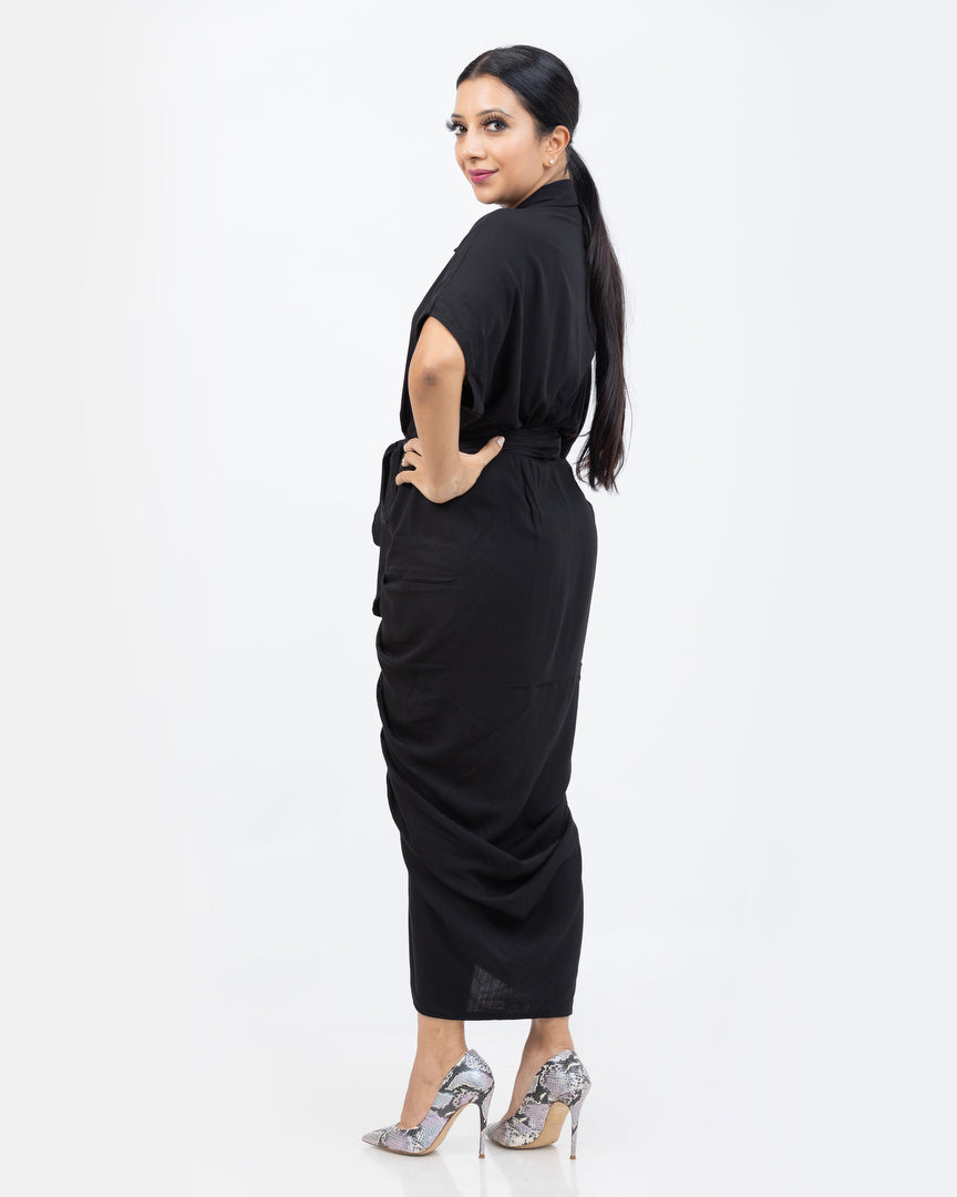 Shortsleeve tie up dress