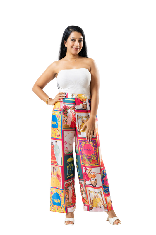 Printed Wide Legged Pant