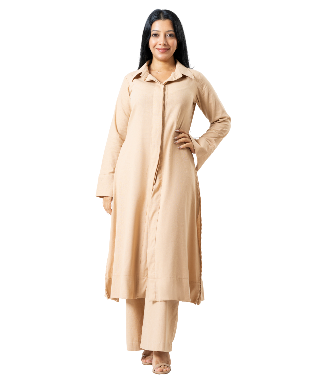 Beige Kurtha