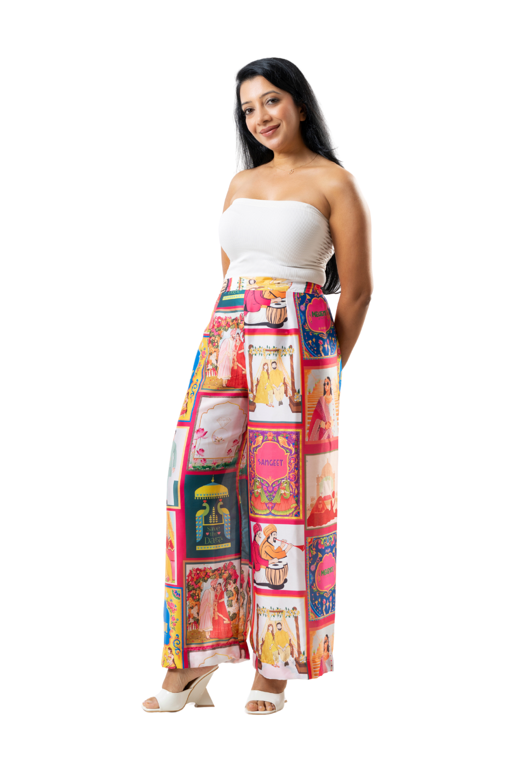 Printed Wide Legged Pant