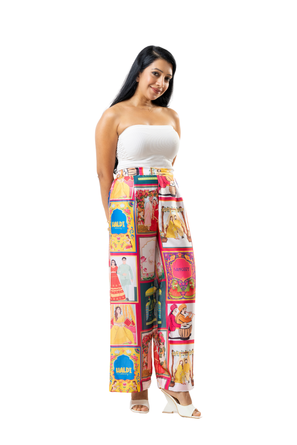 Printed Wide Legged Pant