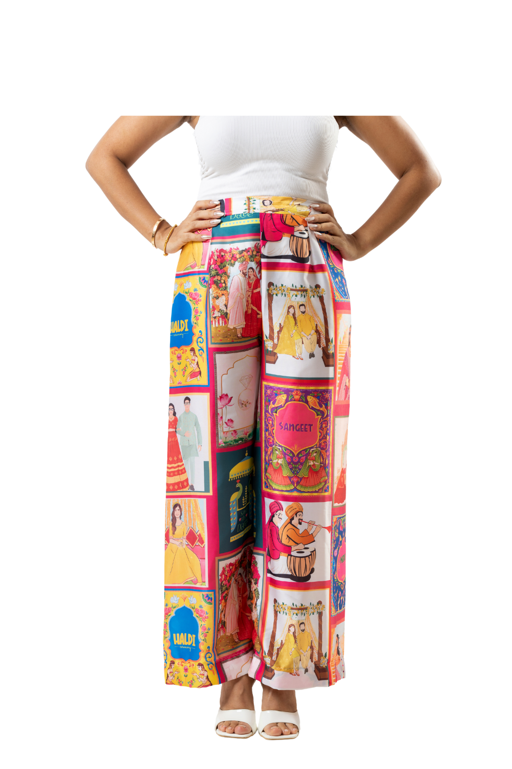 Printed Wide Legged Pant